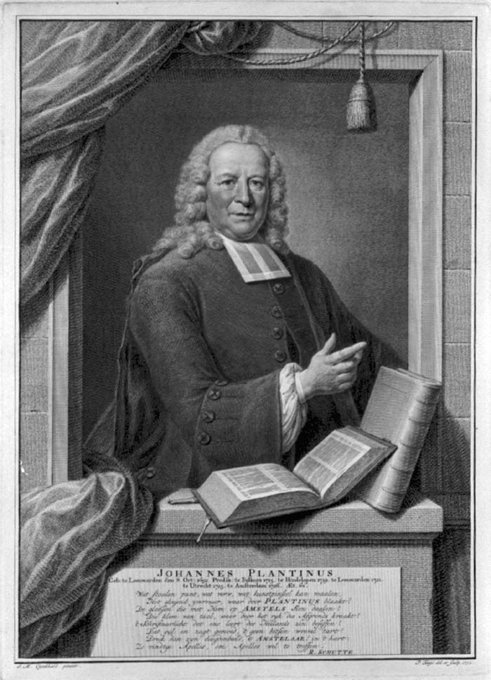 Portret van Johannes Plantinus (1692-1771)