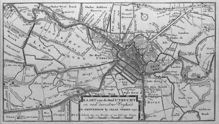 Kaart van stad Utrecht en van derzelve vrijheid