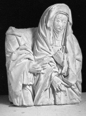 Heilige graf- of grafleggingsgroep met Maria en de apostel Johannes