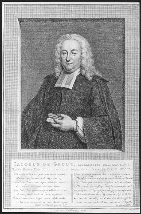Portret van Jacobus de Groot (1696-1750), predikant te Utrecht