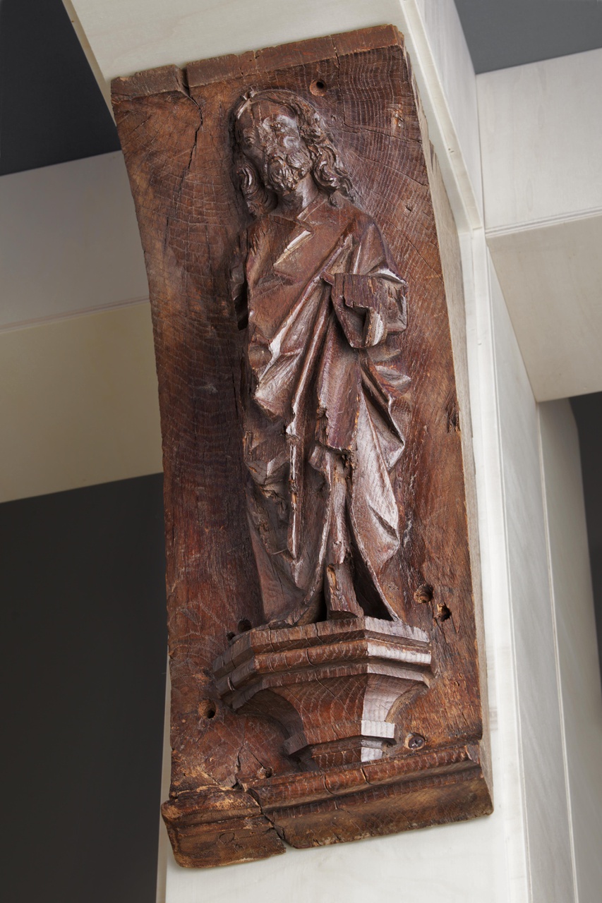 Zes balksleutels met de voorstellingen van Christus Salvator, Sint Gregorius, Sint Hiëronymus, Sint Augustinus, Sint Ambrosius (?) en een onbekende figuur