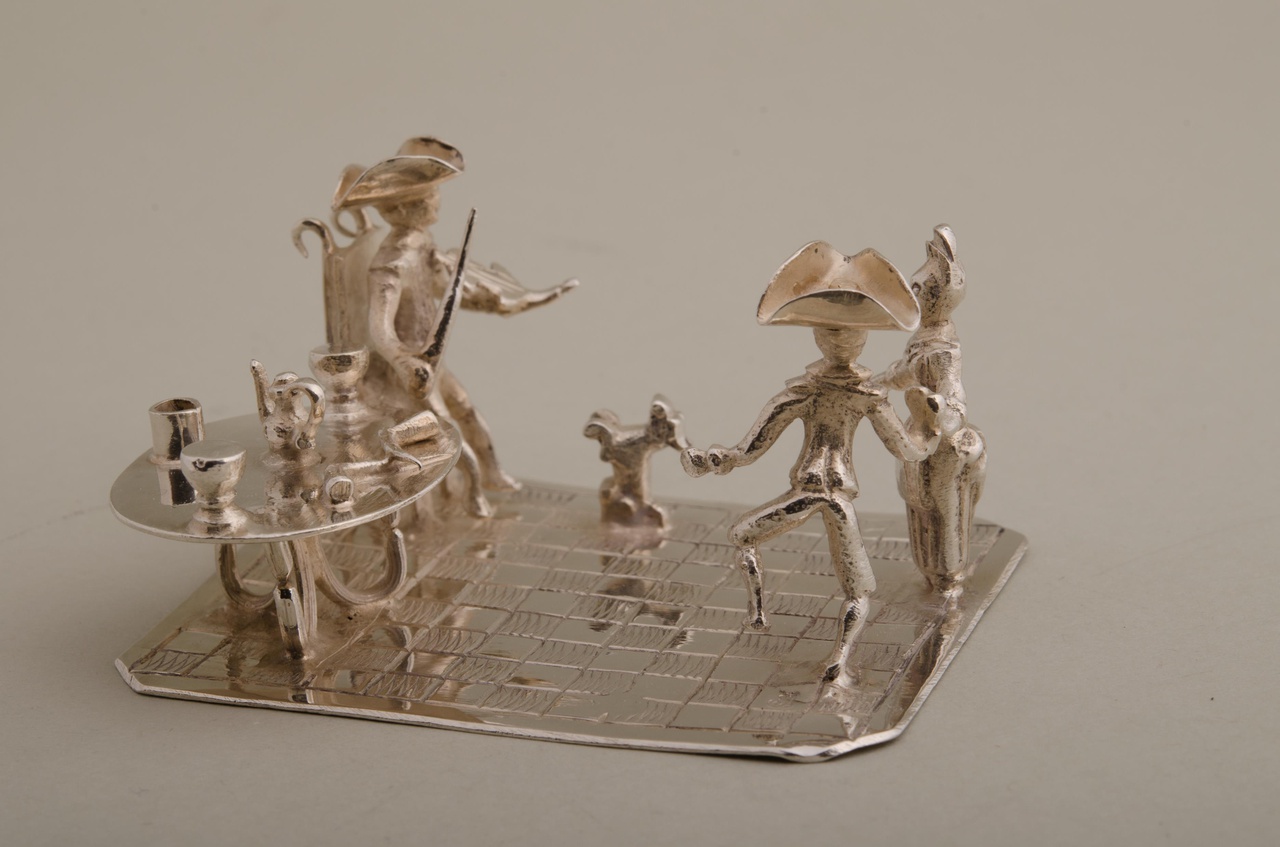 Violist en dansend paar (miniatuur)