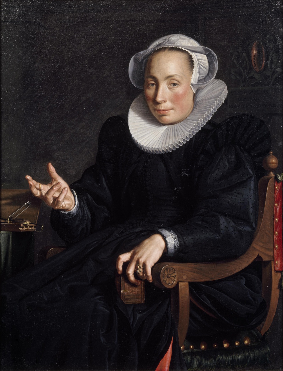 Portret van Christina van Halen (1568-1629), echtgenote van Joachim Wtewael