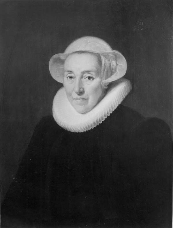 Portret van Margaretha van Dompselaar (1565/1566-1629), echtgenote van Jan van Mansvelt