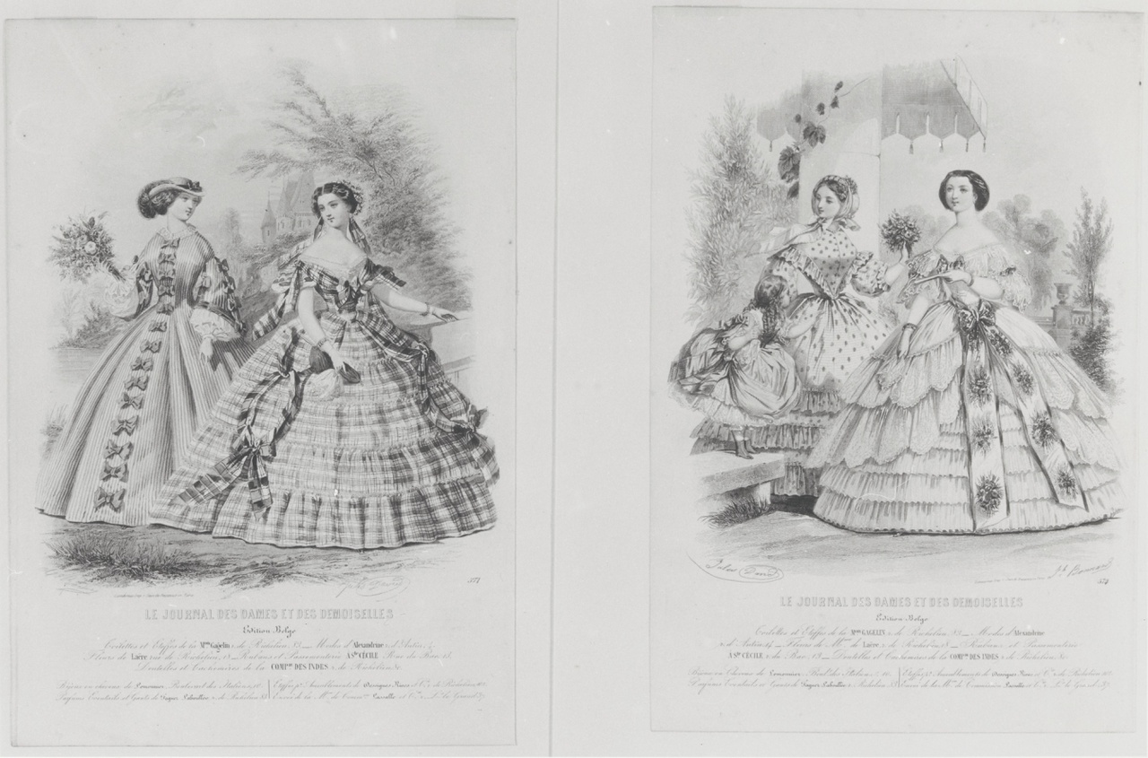Modeprent uit Le Journal des Dames et des Demoiselles (1841-1902)