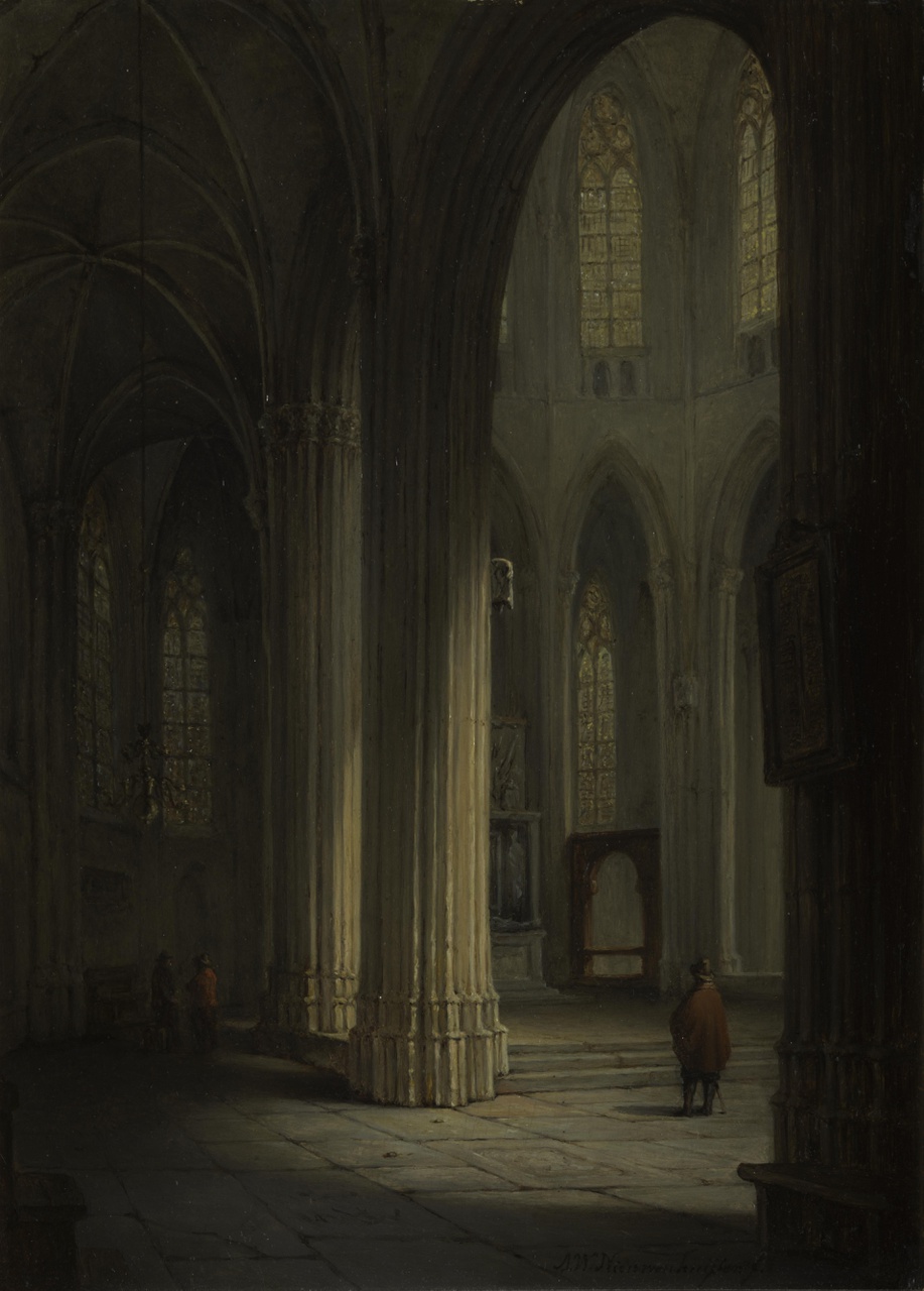 Kerkinterieur van de Domkerk te Utrecht