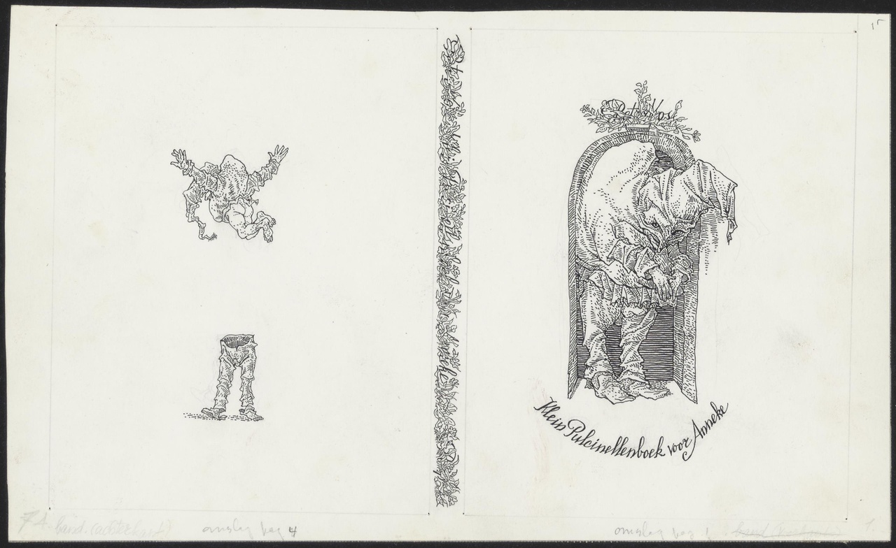 Originele tekeningen voor “Klein  Pulcinellenboek voor Anneke”