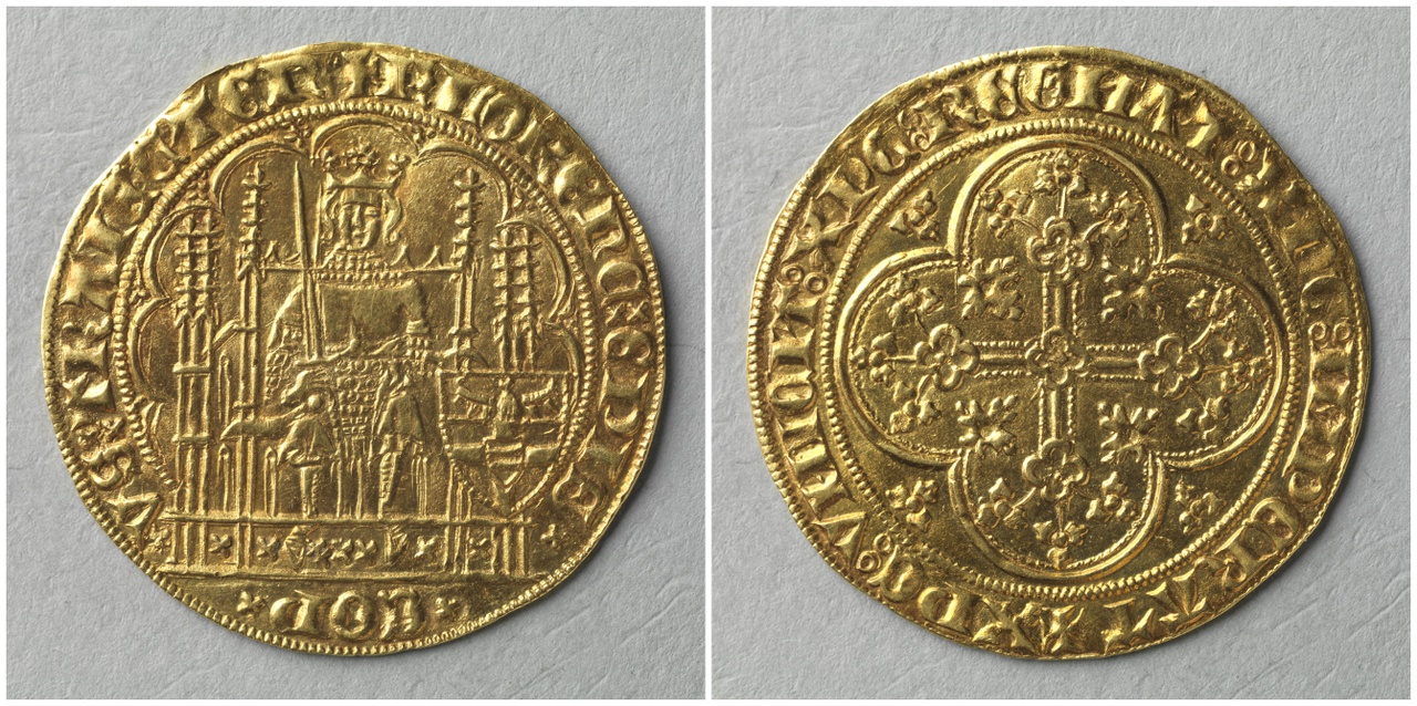Gouden schild, bisschop  Floris van Wevelichoven (1379-1393)