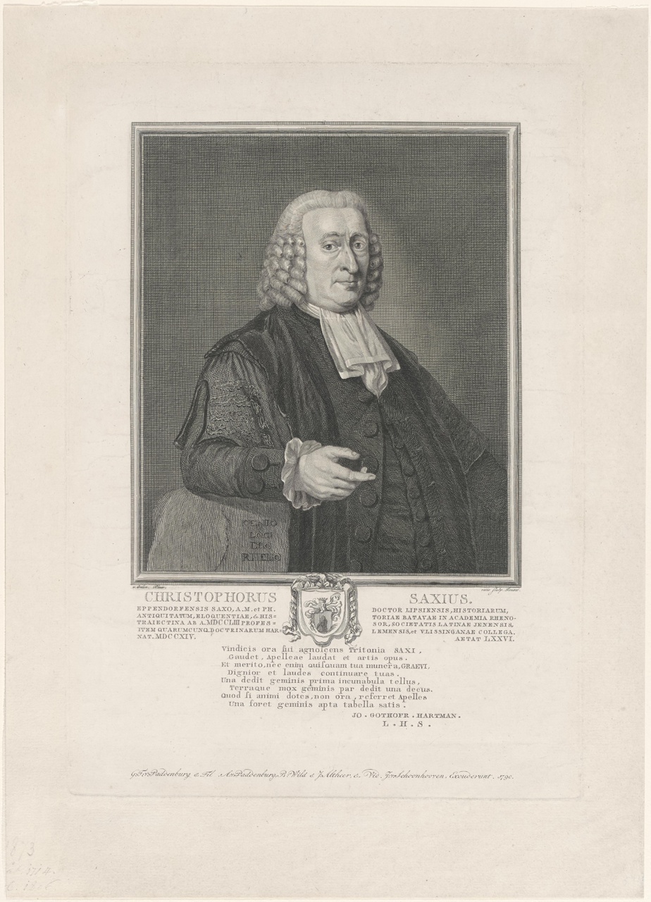 Portret van Christophorus Saxe (1714-1806)