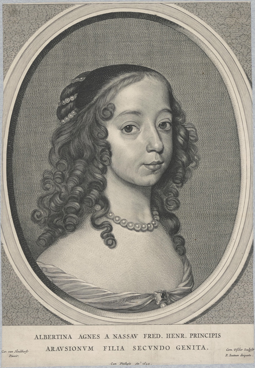 Portret van Albertina Agnes van Oranje-Nassau (1634-1696)