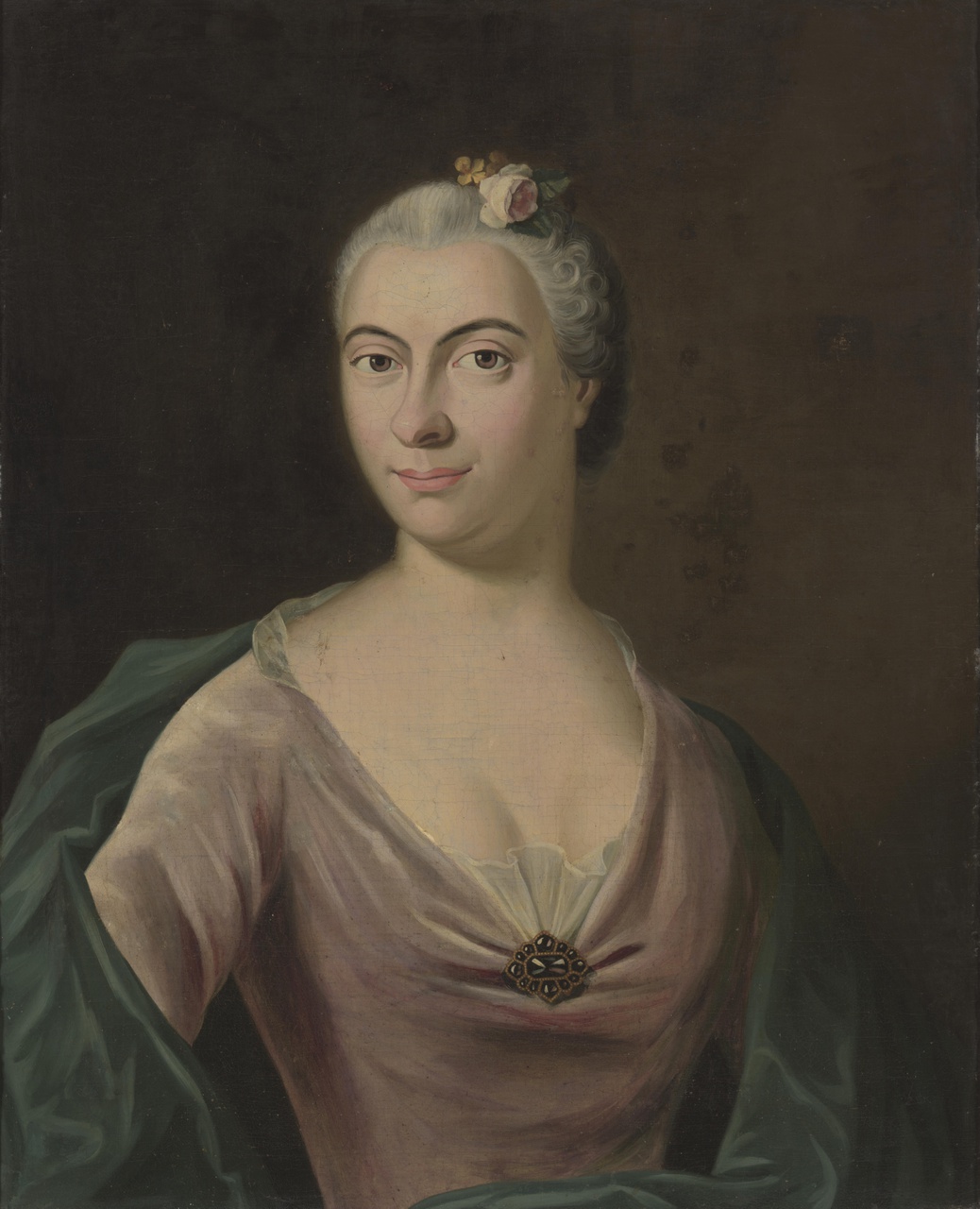 Portret van Margaretha (Maria) de Malapert (1707-1746), echtgenote van Joseph Elias van der Muelen