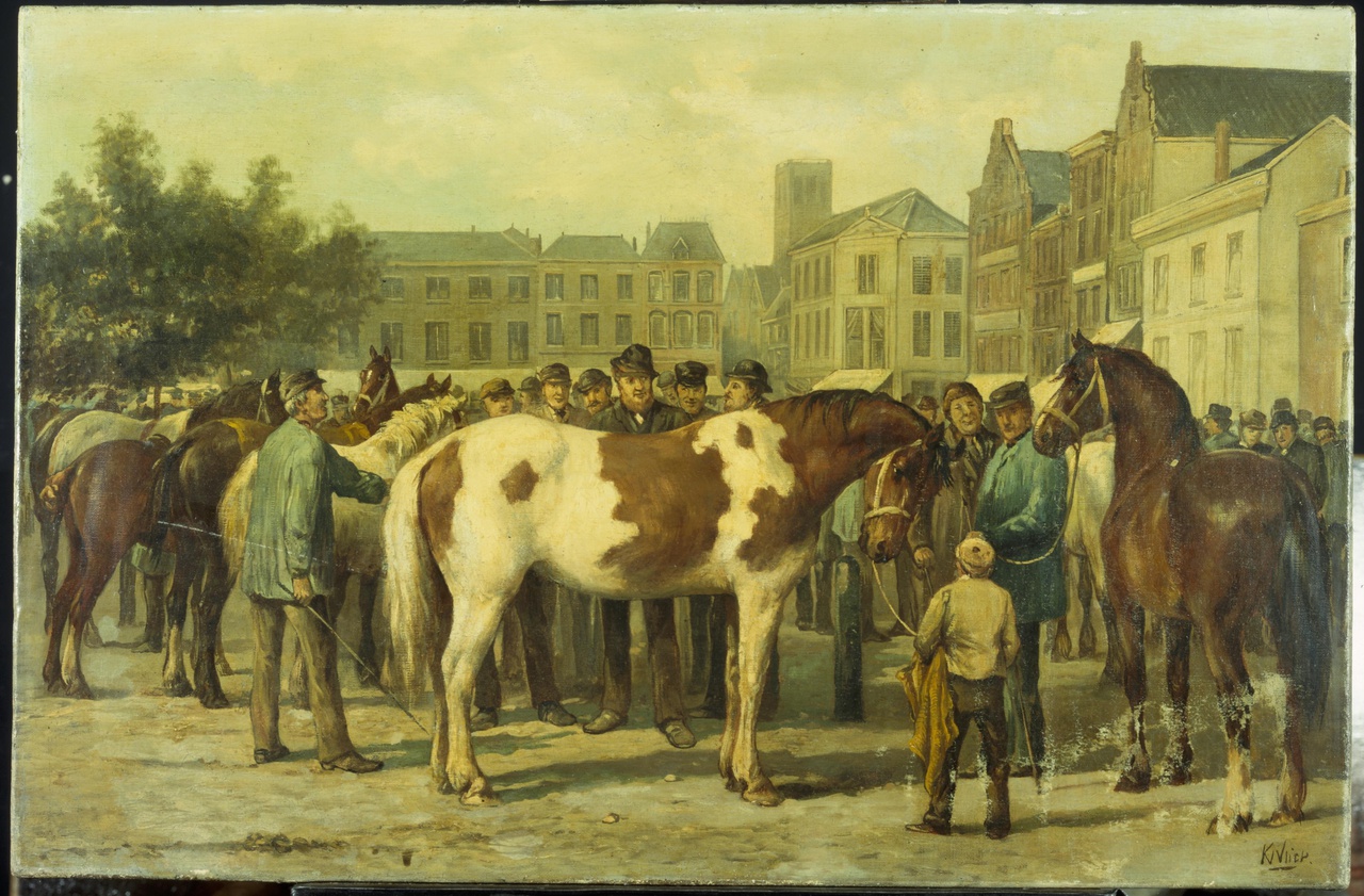 Paardenmarkt op het Vredenburg te Utrecht