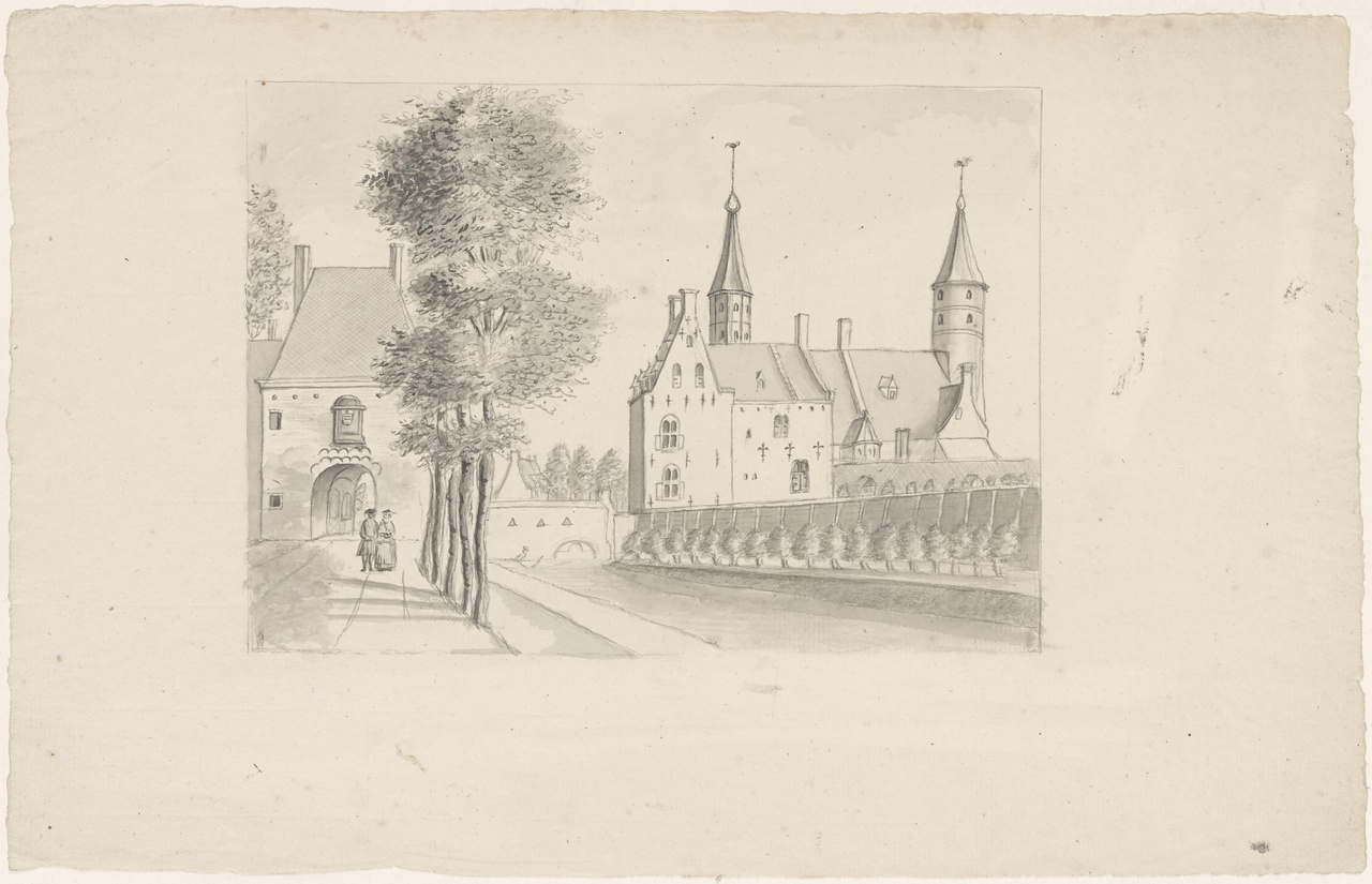 Gezicht op kasteel Heemstede bij Haarlem