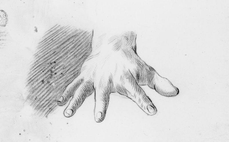 Hand met uitgespreide vingers