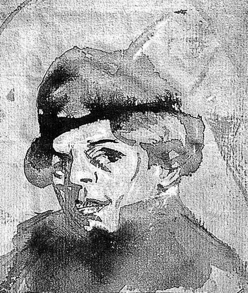 Portret van een jonge vrouw met hoed