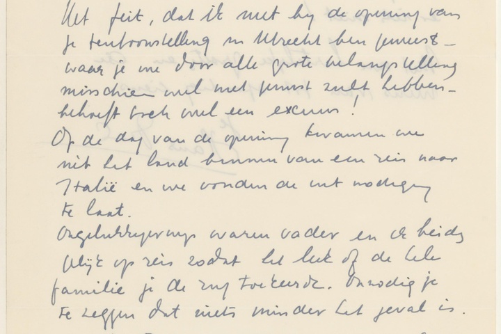Brief van H.E. Oud aan G. Rietveld