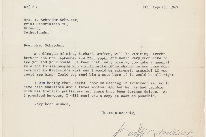 Brief van G. Broadbent aan T. Schröder