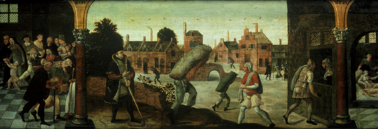 7/23 - Anoniem Noord-Nederlands, De liefdadigheidswerken van de armenpot van Sint Jacob, 1562.