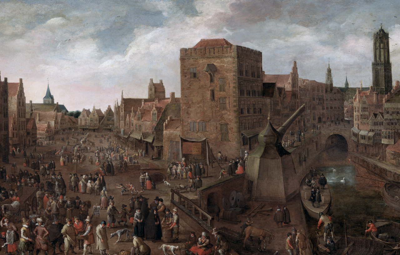6/23 - Joost Cornelisz. Droochsloot, Stadhuisbrug en Ganzenmarkt, 1620.
