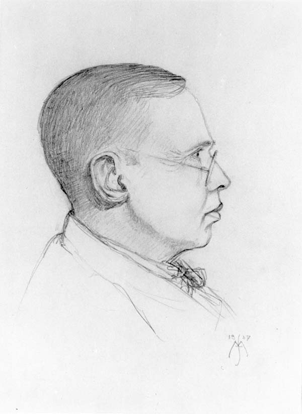 Portret van ir. H.F. Mertens, architect te Bilthoven