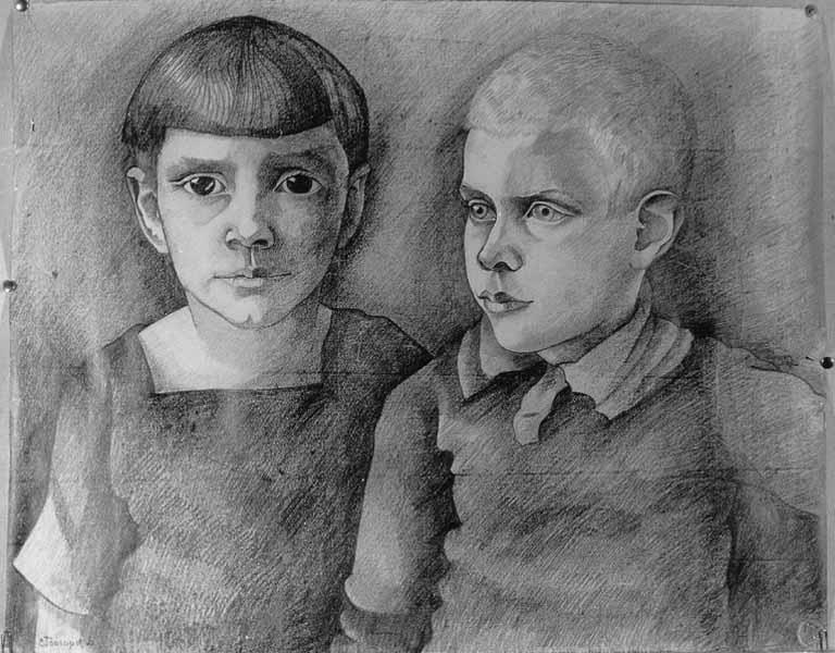 Portret van twee kinderen