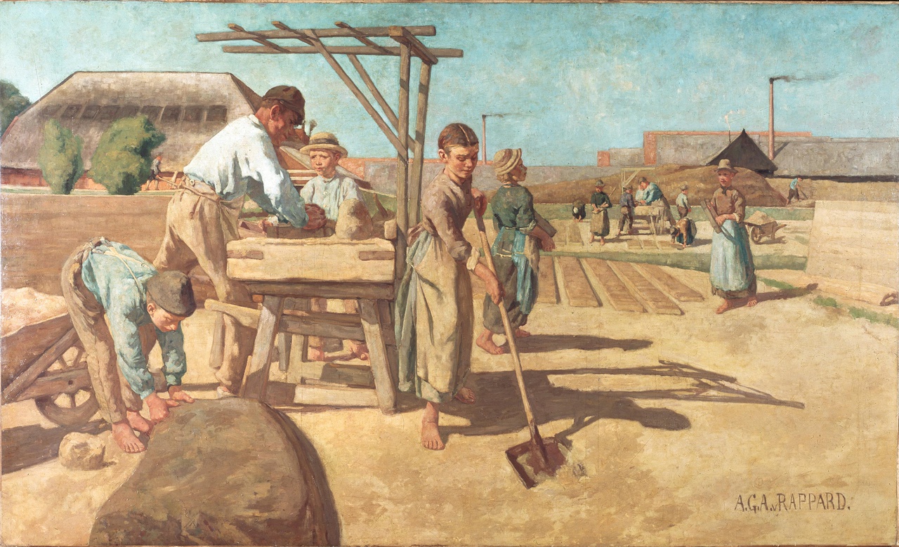 Arbeiders op de steenbakkerij Ruimzicht