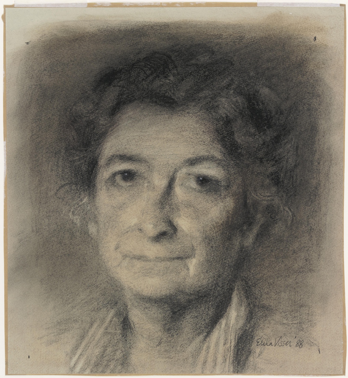 Portret van mevr. A.M. Janssens (directeur Centraal Museum 1972-1988)