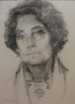 Portret van M.E. Houtzager (directrice Centraal Museum 1951-1972)