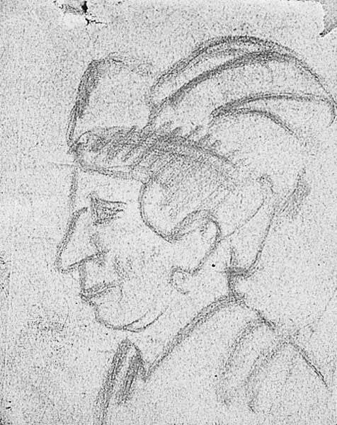 Portret van een man met hoofddeksel