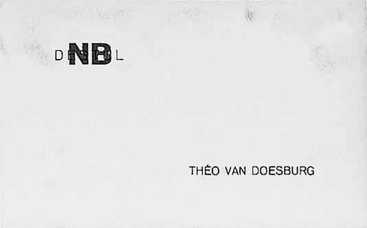 Typografie voor De Stijl, briefpapier, envelop, briefkaart en visitekaartje Theo van Doesburg