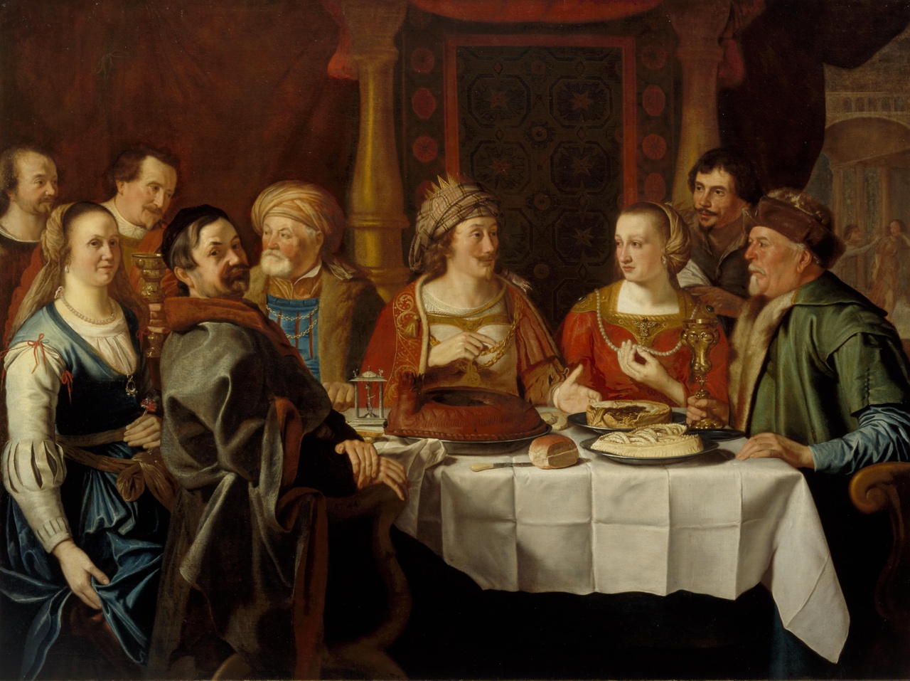 Het bruiloftsmaal van Grietje Hermans van Hasselt (1613/1614-1668) en Jochum Berntsen van Haecken (1603/1604-?)
