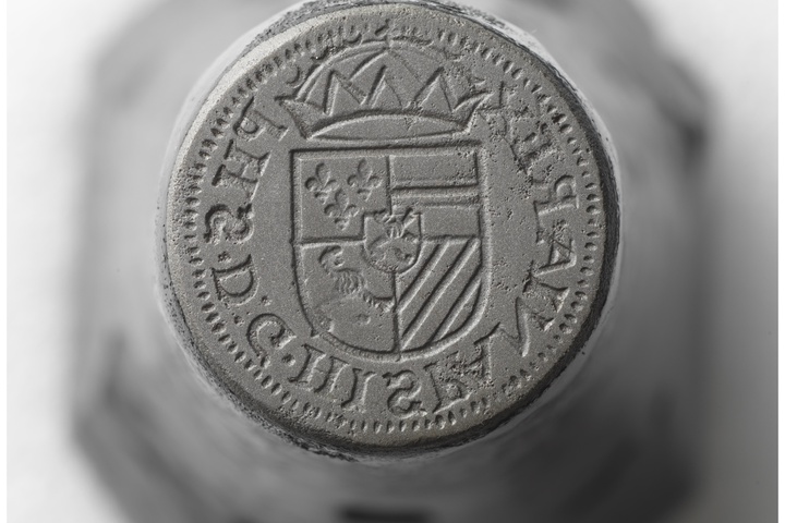 Stempel van de voorzijde van het oort of dubbele duit van de stad Utrecht inv. nrs. 3389 en 3400