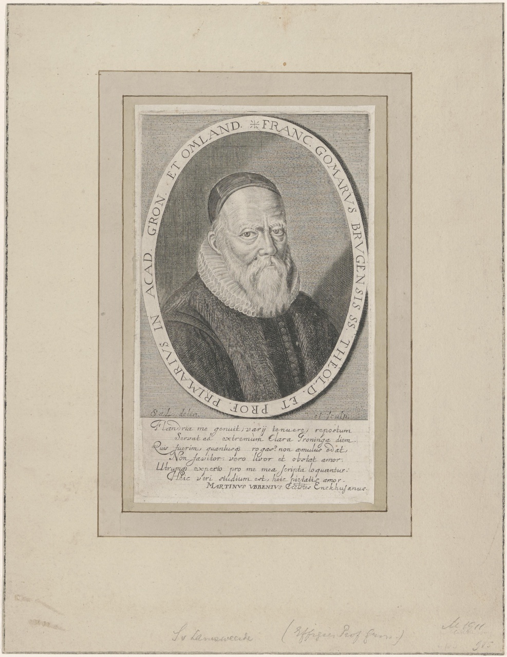 Portret van Franciscus Gomarus (1563-1641)