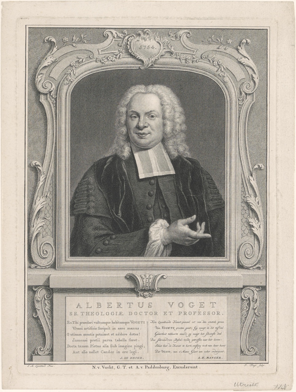 Portret van Albertus Voget (1695-1771)