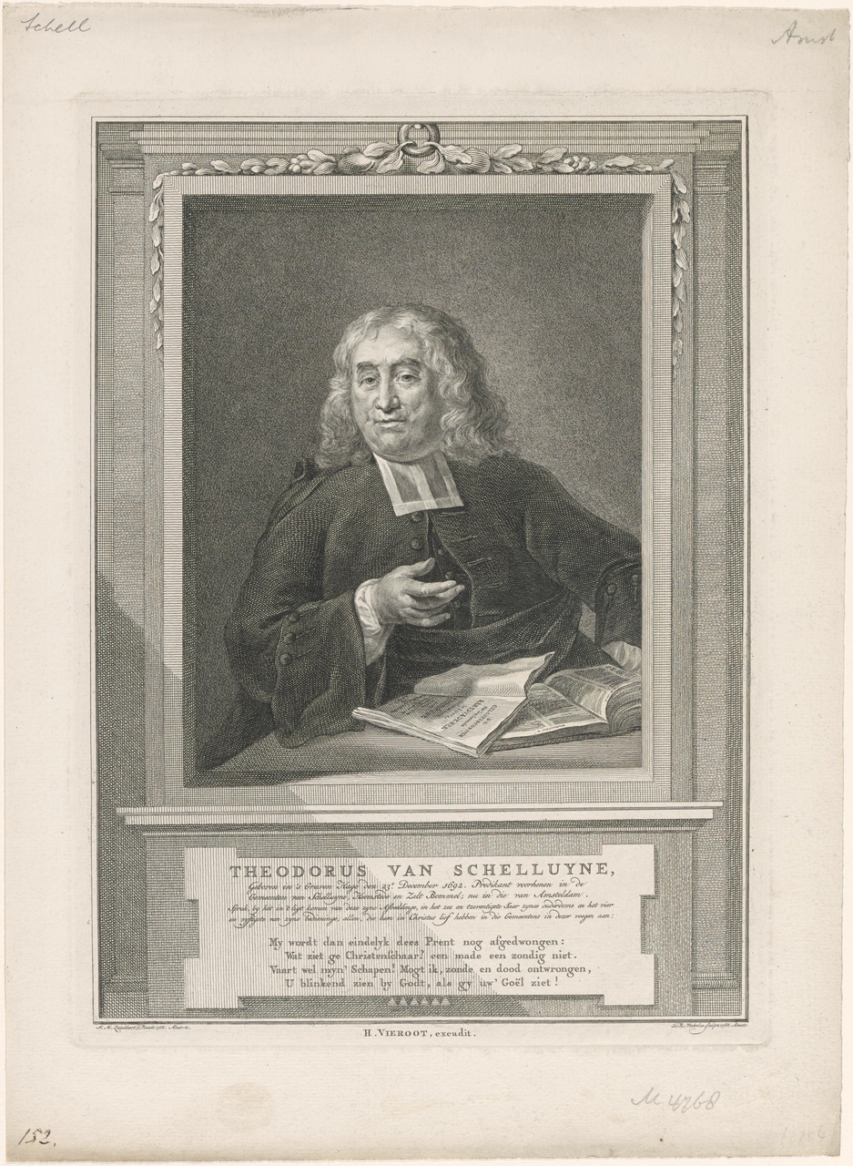 Portret van Theodorus van Schelluynen (1692-1776)
