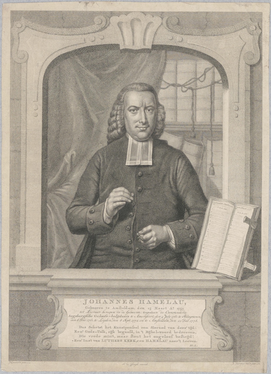 Portret van Johannes Hamelau (1737-1804)