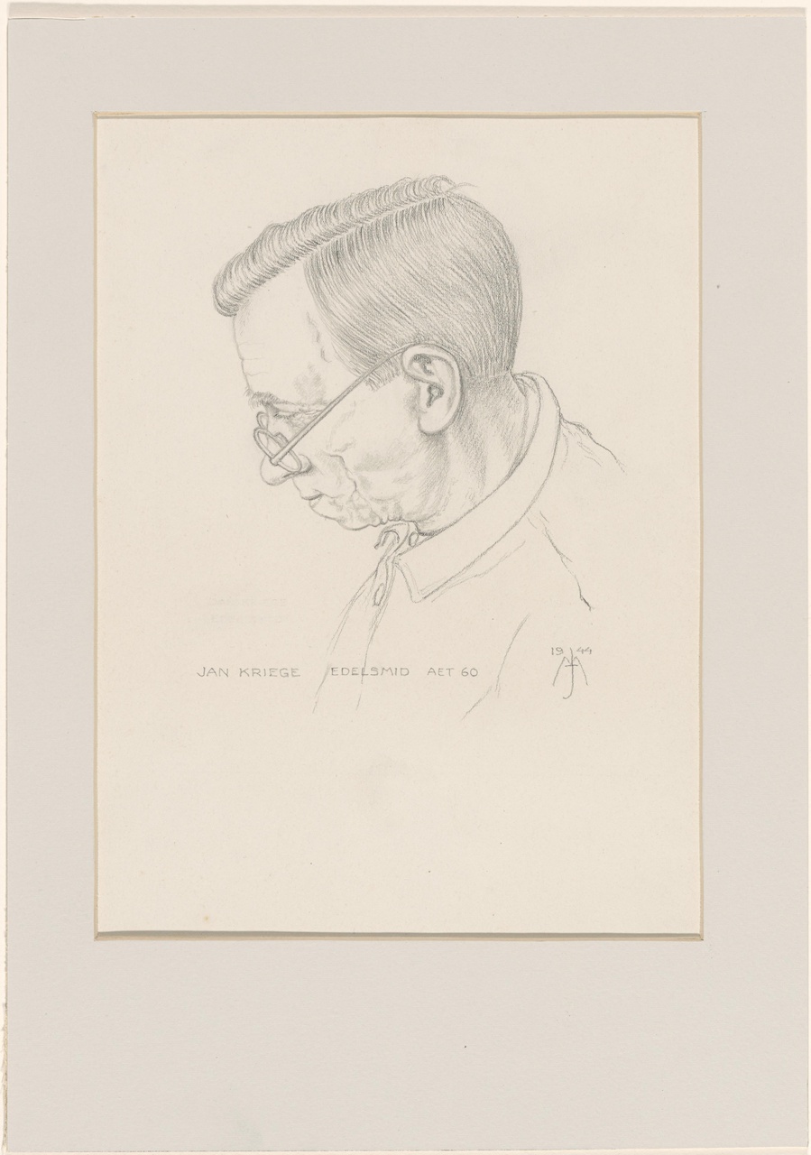 Portret van Jan Kriege (1884-1944), edelsmid te Woerden