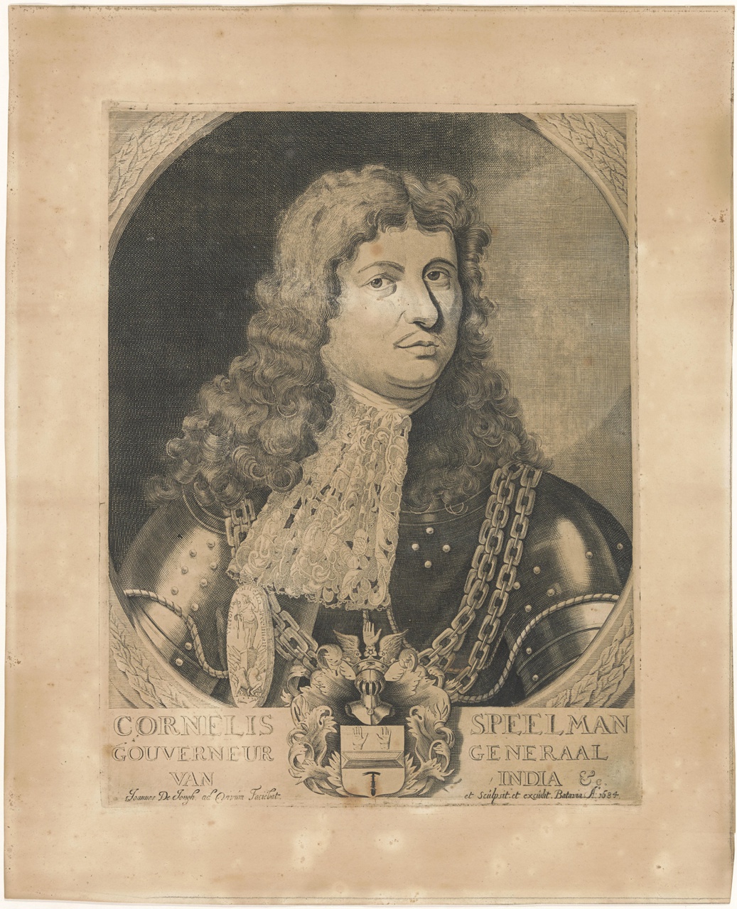 Portret van de gouverneur-generaal van Oost Indië, Cornelis Speelman