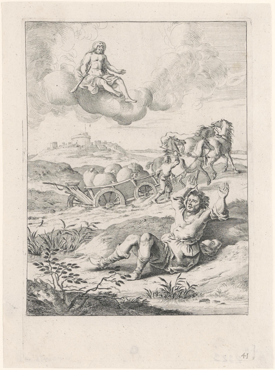 Hercules en de boer (de fabels van Aesopus)