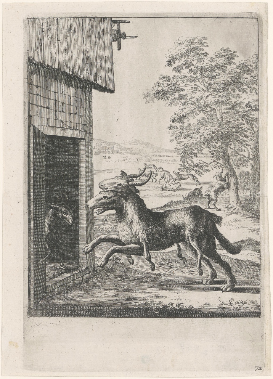 De wolf en de geit (de fabels van Aesopus)