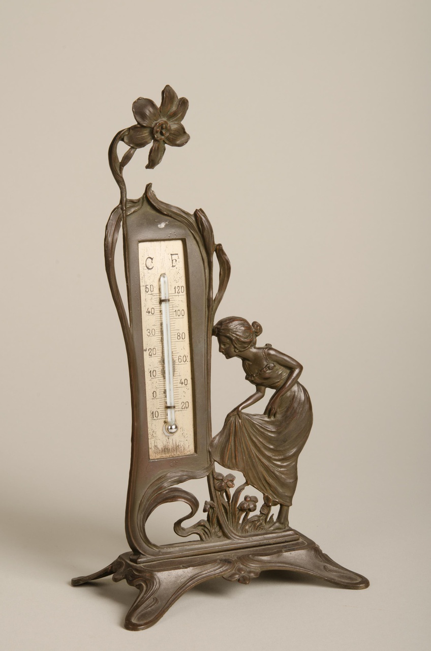 Thermometer met vrouwenfiguur