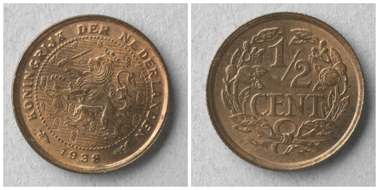 ½ cent, Koninkrijk der Nederlanden