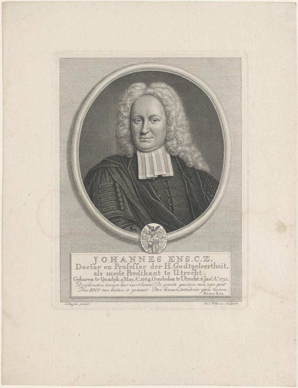 Portret van Johannes Ens (1684-1732)