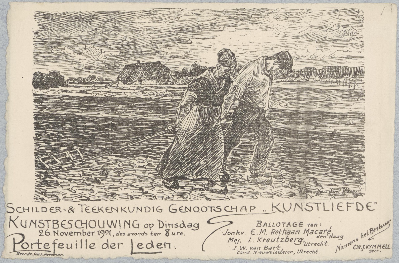 Uitnodiging voor tentoonstelling op 26 november 1901