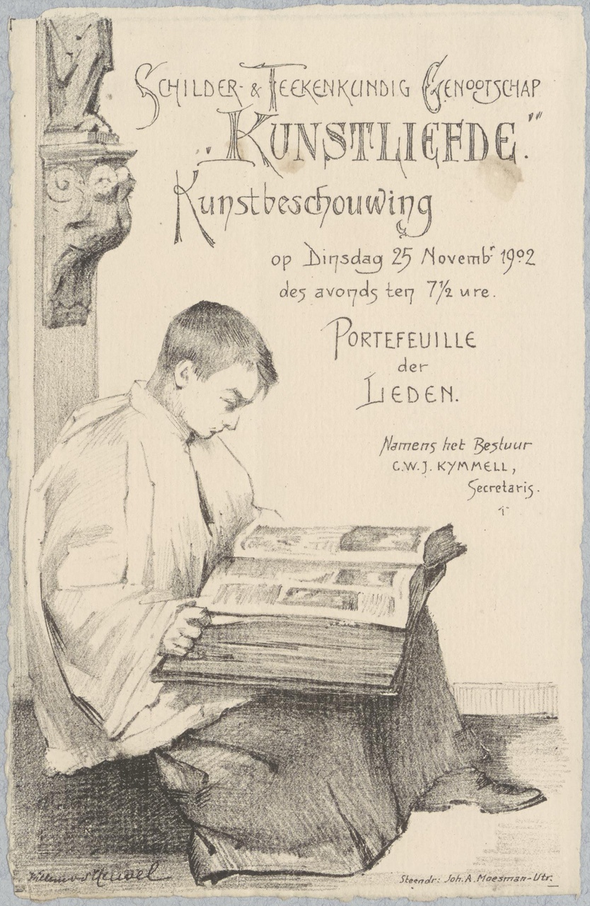 Uitnodiging van Genootschap Kunstliefde voor tentoonstelling op dinsdag 25 november 1902