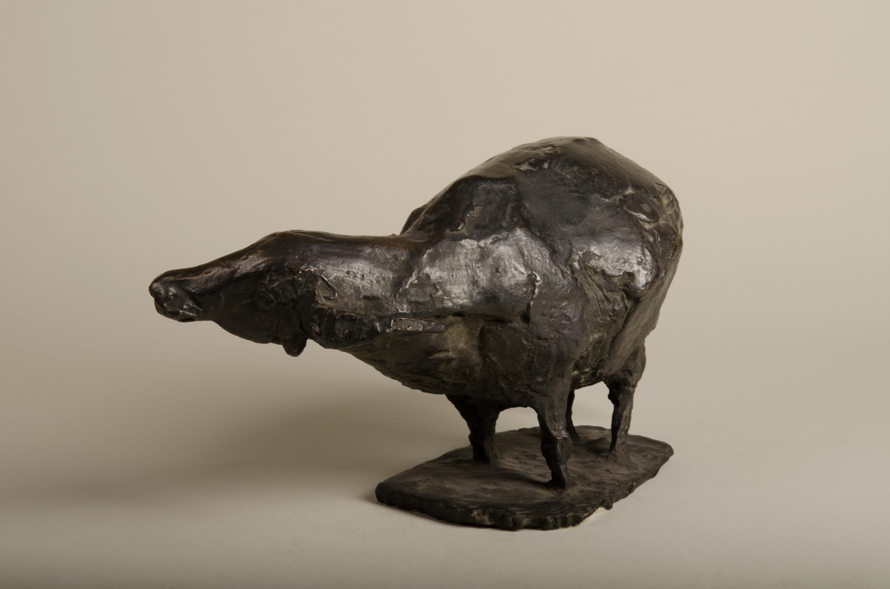Sculptuur van buffel