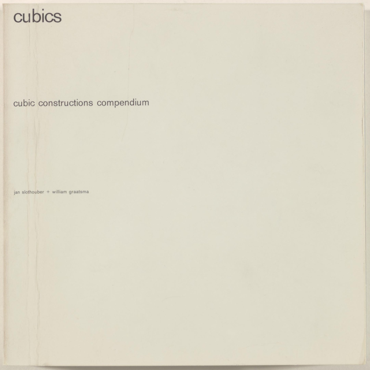 Cubics, cubic constructions compendium
