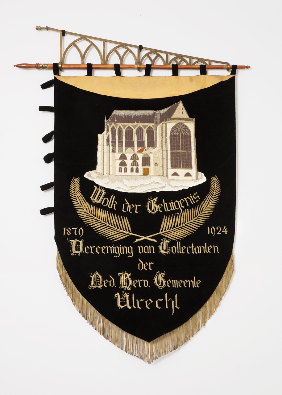 Vaandel van 'Wolk der Getuigenis', Vereeniging van Collectanten der Ned. Herv. Gemeente Utrecht