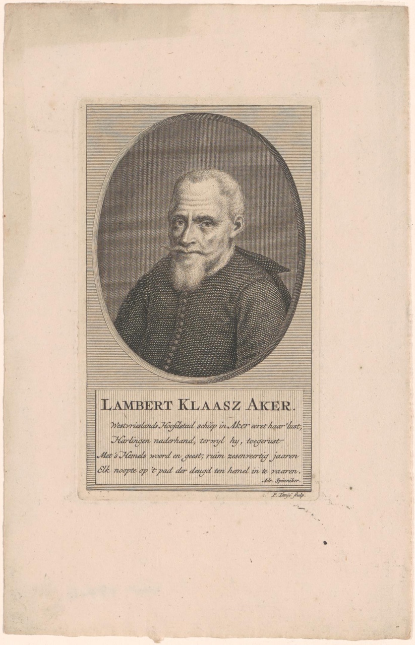 Portret van Lambert Klaasz Aker (1616?-1690)