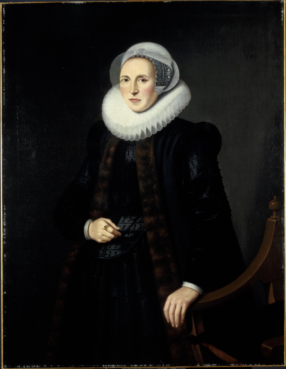 Portret van Mayken Baccher (1565-1612), echtgenote van Hans Martens